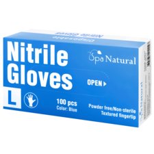 Disposable Nitrile Gloves SPA NATURAL Blue L 100pcs